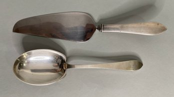 Tiffany & Co Sterling Silver Serving Spoon With Tiffany & Co Sterling Silver Cake Server