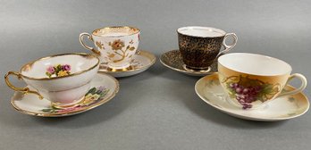 Four Vintage Tea Cups