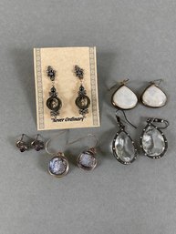 Silvertone Earrings (5 Pairs)