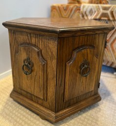 Vintage Hexagonal Cabinet Side Table