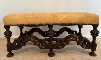 Victorian Renaissance Revival Upholstered Bench