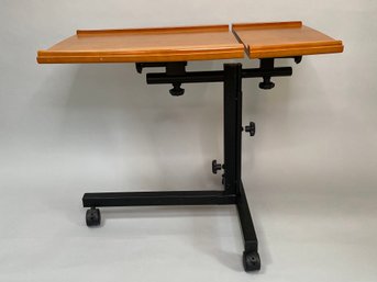 Adjustable Maple Rolling Drafting Table