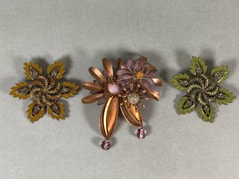 Vintage Floral Brooches