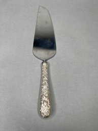 Kirk Steiff Repousse Sterling Silver Cake Server