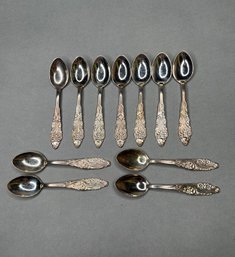 Set Of 11 Prima Plate Miniature Spoons