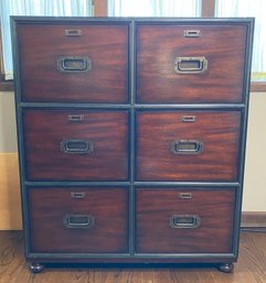 Theodore Alexander The Subaltern's Chest: A Campaign Style 6 Drawer Wood Filing Cabinet