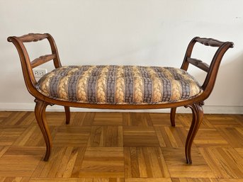 French Provincial Style Upholstered Bench