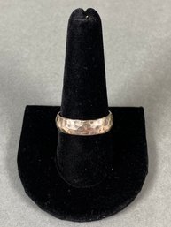 Sterling Silver Hammered Band Ring