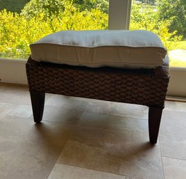 Pier One Stool / Ottoman With Cushion