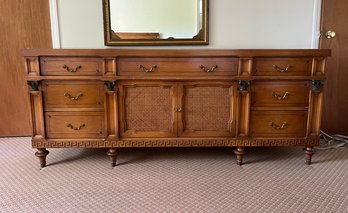 Daniel Jones Classical Revival Triple Dresser  With Greek Key Decoration, Circa 1950-1960