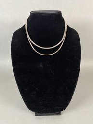 Two Sterling Silver Collar Necklaces