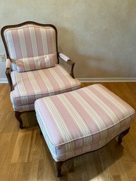 French Provincial Style Arm Chair And Ottoman