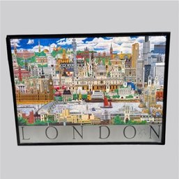 Vintage Poster, Christopher Rogers 'London', Signed By Christopher Rogers, 1989