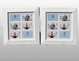 Two White Collage Picture Frames