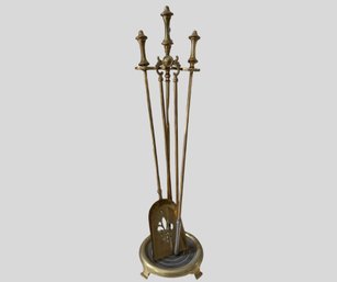 Brass Fire Tools And Stand