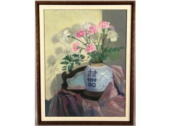 Still Life With Chinese Jar And Flowers