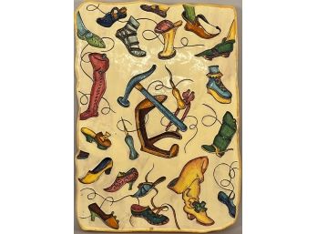 Manghetti Italian Ceramic Wall Tile, The Shoe Maker