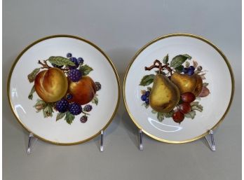 Two Mitterteich Bavaria Plates With Fruit Decoration