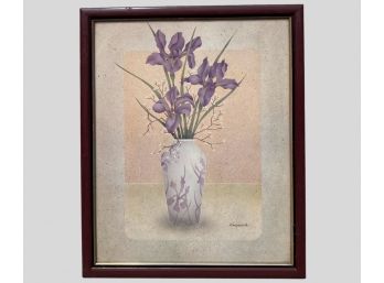 Coopersmith, Vase Of Irises, Art Print On Paper