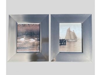 Two Framed Prints-one Swan And One Boat