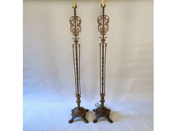 Pair Of Deco Style Floor Lamps