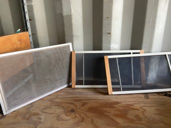 One Adjustable And Two Half Window Screens