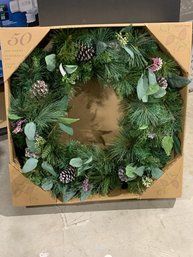 32 Mixed Greenery Wreath From Costco