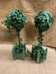 Pair Of Ivy Topiaries