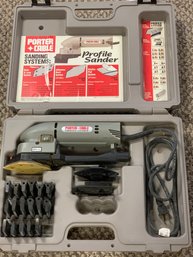 Porter Cable Made In Usa Prifile Sander Model 444 With Carry Case