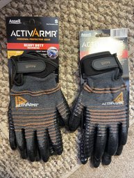 Ansell Activarmr  97-009 Cut And Heat Resistant Coated Gloves 2 Pair Heavy Duty (HR) -small