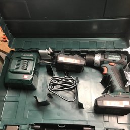 New Metabo 18V Cordless Drill Model SB 18 LT BL With Two Batteries, Charger And Carry Case