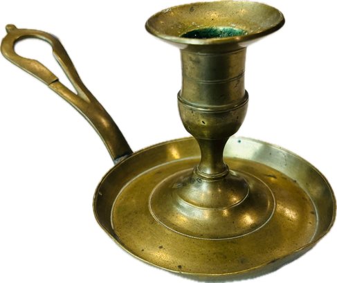 Vintage Brass Bed Chamber Candle Holder