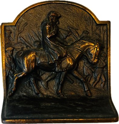 Vintage Bookend Featuring George Washington At Valley Forge