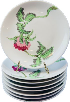 German Porcelain 6' Plates - Signed 'Arzberg Germany - Au Bon Gout - Palm Beach- Helen'