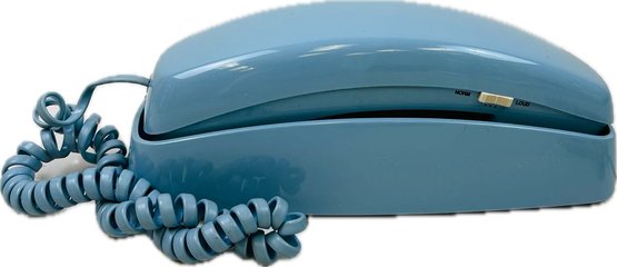 Vintage AT&T 210 Trimline Corded Telephone Phone Handset - Blue
