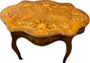 Inlaid Mahogany Renaissance Revival Turtle Top Table - Pearl & Satinwood Inlay