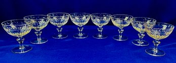 Vintage Cut Crystal Champagne Coupes - Can Be Used To Serve Sherbet