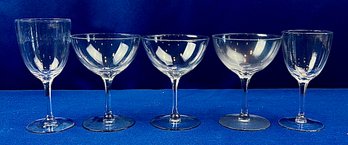 Elegant High Quality Cut Crystal Champagne Coupes & Wine Glasses - Matching Pattern To Lot 113