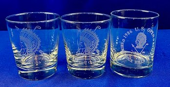 Shinnecock Hills CC Whisky Glasses With Acid Etched Logo Design