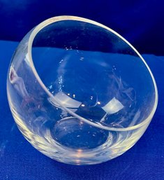 Glass Bowl With Angular Design