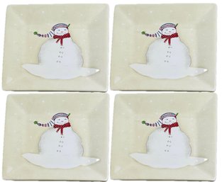 Oneida Snowmates 10.25x10.25 Plates - Set Of Four