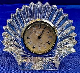 Waterford Crystal Shell Motif Clock - Signed 'Waterford'