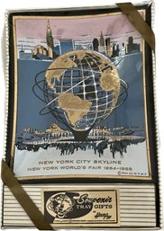 Rare Find! City Skyline 1964 New York World's Fair Souvenir Glass Ashtray In Original Box