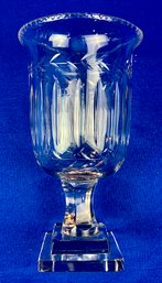 Cut Crystal Pedestal Urn - Signed 'Two's Company'