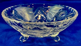 Cut Crystal Footed Candy Dish