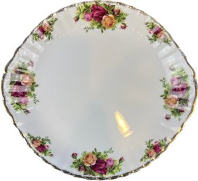 English Porcelain Serving Plate Signed 'Royal Albert - Old Country Roses - Made In England'