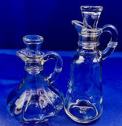 Vintage Clear Glass Cruets