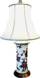 Porcelain Lamp - Chinese Style - 28 Inches High - Excellent Condition