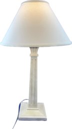 Whitewashed Table Lamp With Shade