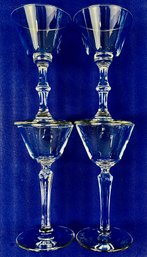 Vintage Aperitifs With Detailed Stems - Mixed Set